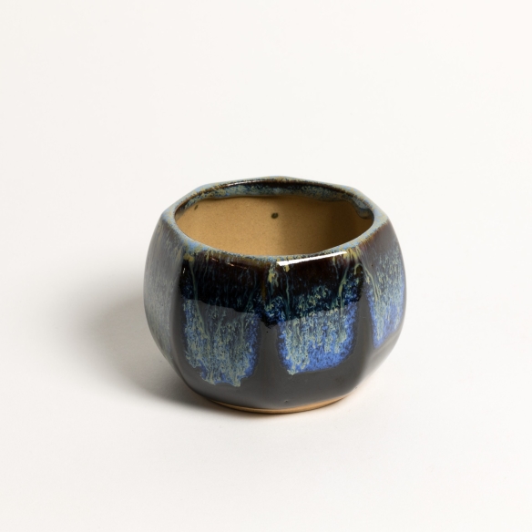Pot bonzaï Pannelé Bleu