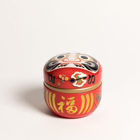 Boite thé Daruma Rouge