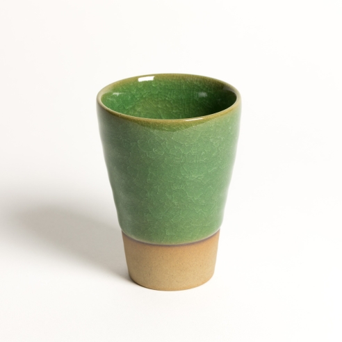 Gobelet haut craquelé Vert