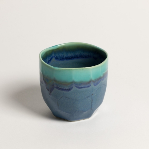 Gobelet taillé Turquoise