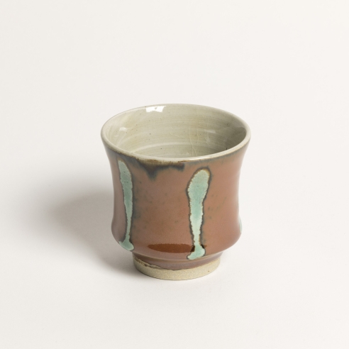 Gobelet Concave Corail-Turquois
