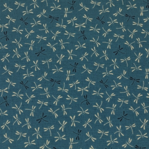 Tissus/m Libellules Bleu