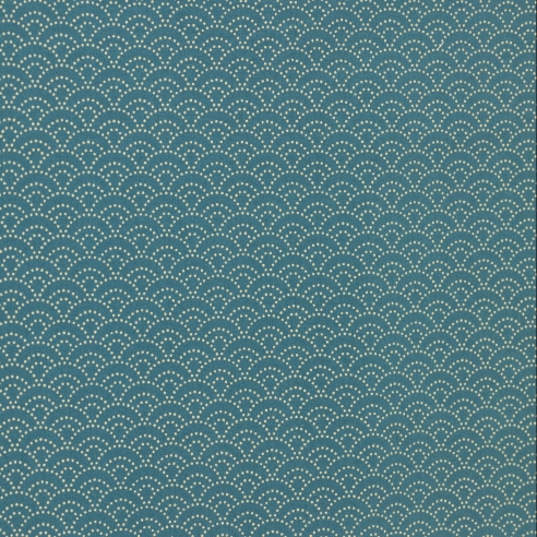 Tissus/m Vagues Bleu