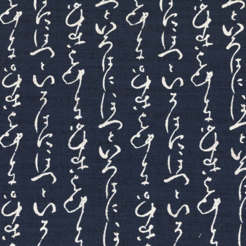 Tissus/m Indigo Calligraphie
