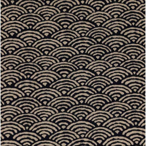 Tissus/m Indigo Vagues
