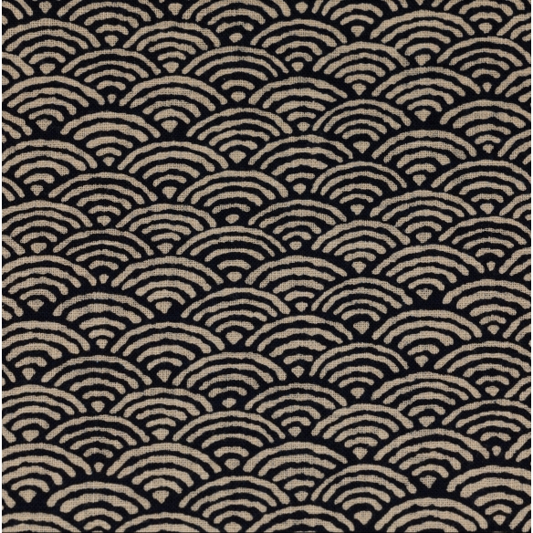 Tissus/m Indigo Vagues