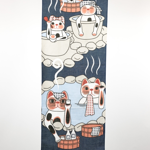 Tennugui Funny cat Au Bain