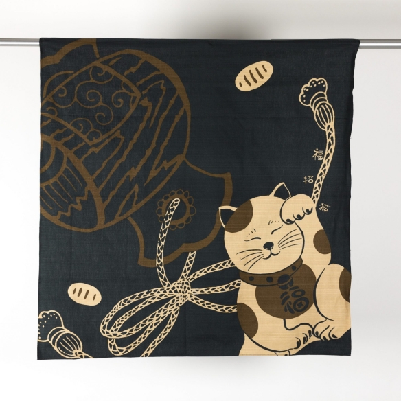 Furoshiki coton 90 Manekineko
