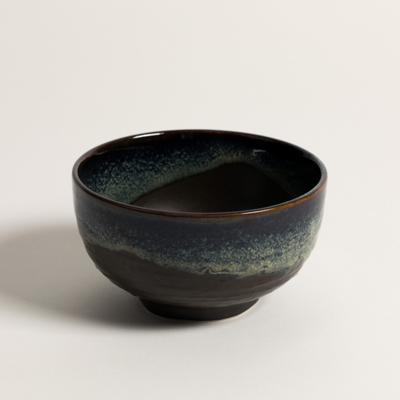 Bol noir mat Corole Bleue