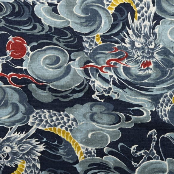 Coton/m Dragons Marin Bleu