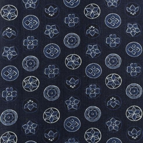 Coton/m Matière Indigo Kamon
