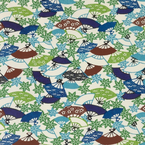 Papier washi Katazome "Éventails"
