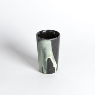 Gobelet droit Noir coulures