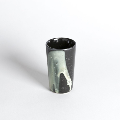 Gobelet droit Noir coulures