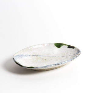 Plat oval blanc Oribe