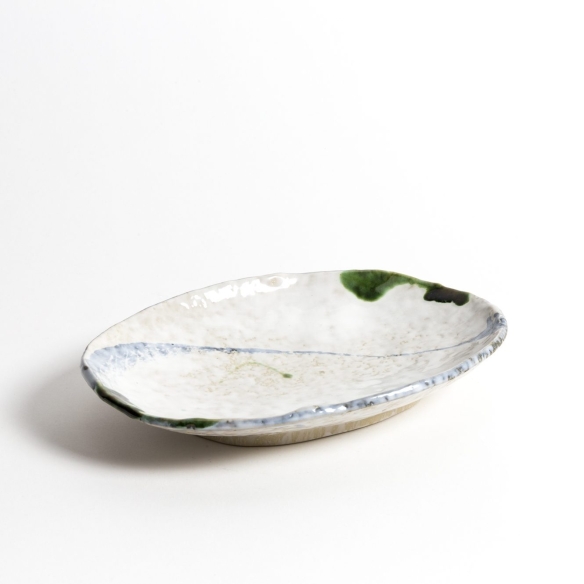 Plat oval blanc Oribe