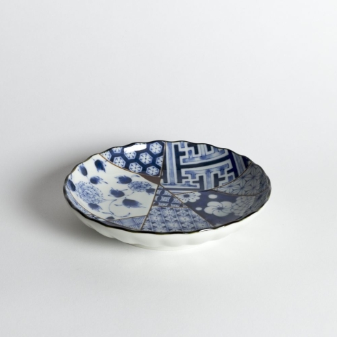 Coupelle plate Blue Patch