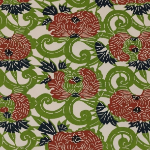 Papier washi Katazome "Arabesques" vert