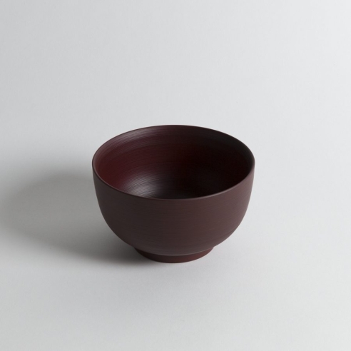 Bol résine rond rouge mat