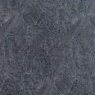 Coton au mètre "Tempête" marine