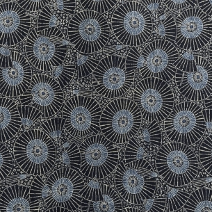 Coton au mètre "Indigo Ombrelle"