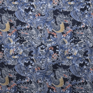 Grand furoshiki "Dragon Tempête"