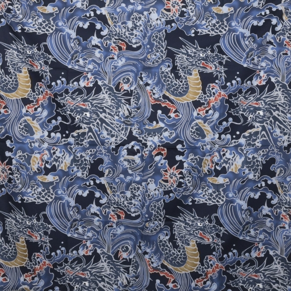 Grand furoshiki "Dragon Tempête"