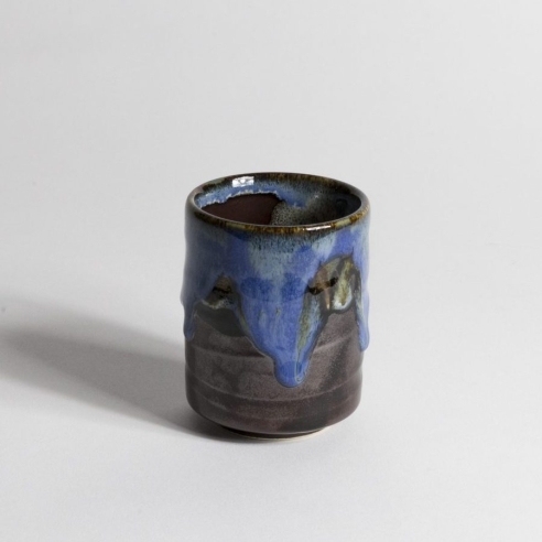 Gobelet Tenmoku Bleu/Brun
