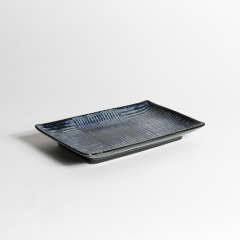 Plat Rect.Bleu Tressage