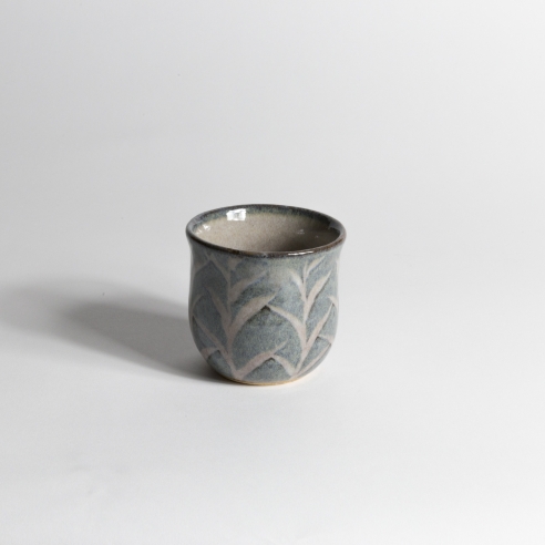 Gobelet rond Bambou bleuté