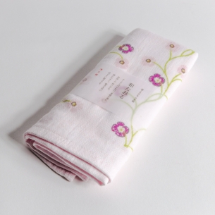 Serviette gaze rectangulaire Rose