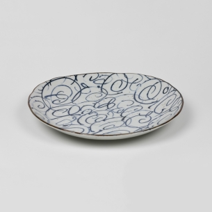 Assiette ovale Tourbillons