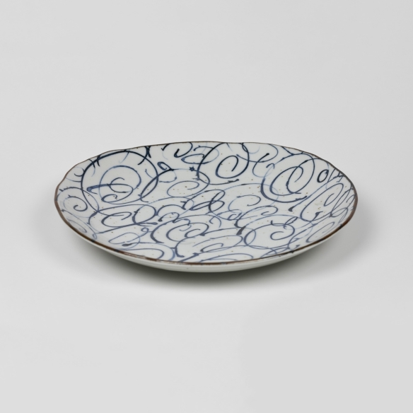 Assiette ovale Tourbillons