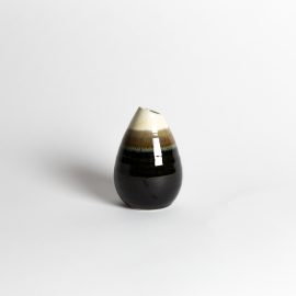 Mini vase bulbe Brun/Noir