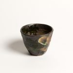 Gobelet facettes brun vert