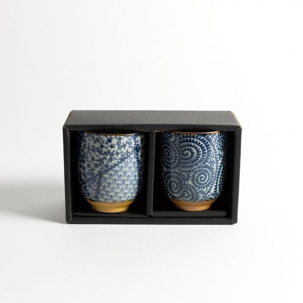 image produit Coffret 2 Gobelets bleus Géo