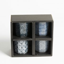 Set 4 coupes saké Géo