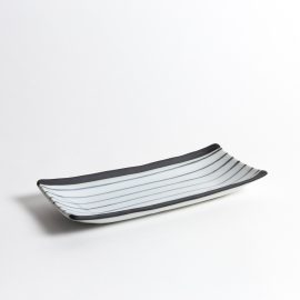 Plat rect Lignes Bleues
