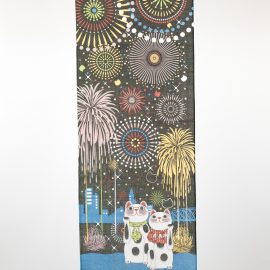 Tennugui Funny cat Au Feu