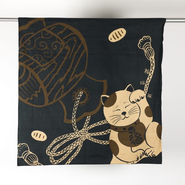 image produit Furoshiki coton 90 Manekineko