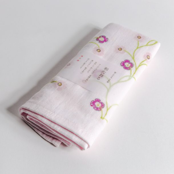 image produit Serviette gaze rect. Rose