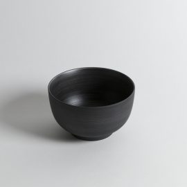 Bol résine rond mat Noir