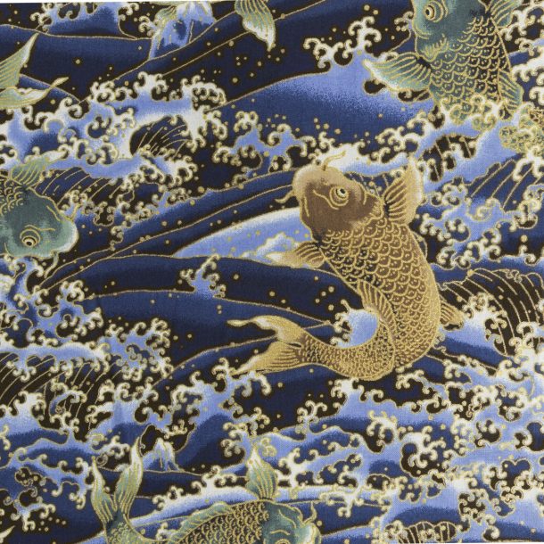 image produit Coton/m Goldy Koi Bleu