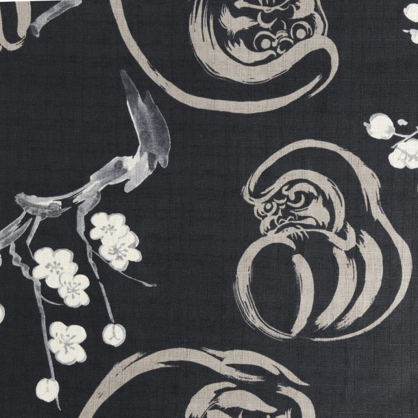 image produit Coton/m Tramé Daruma/Ume Noir