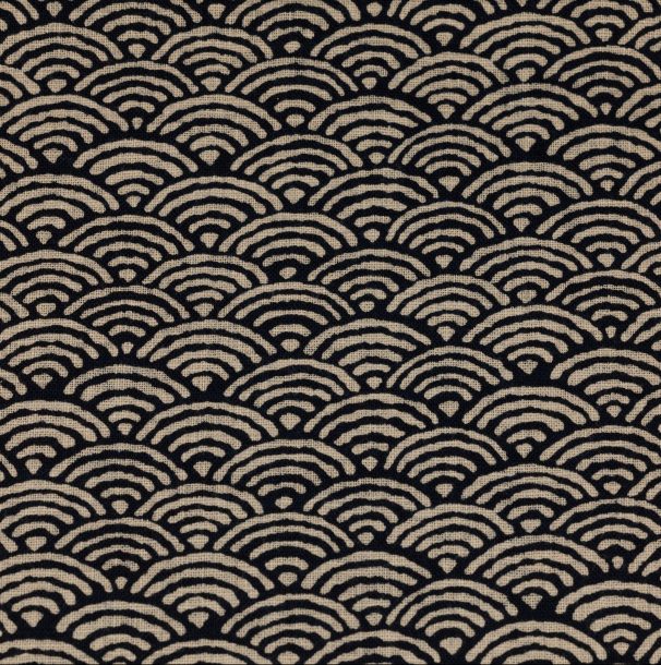 image produit Tissus/m Indigo Vagues