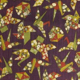 Coton/m Mat.Grues Gold Violet