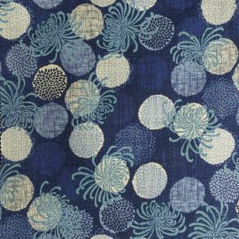 Coton/m Matière Chrysanthème Indigo