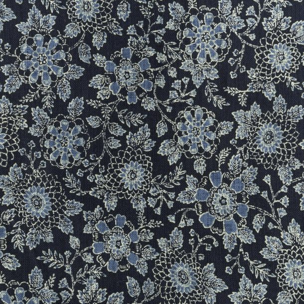 image produit Coton/m Matière Indigo Fleurs