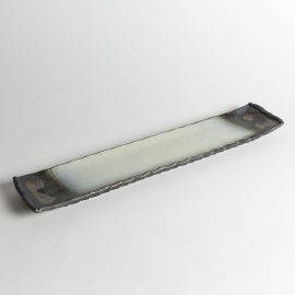 Plat long Terre goldy Blanc