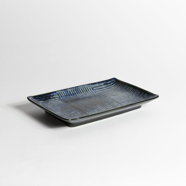image produit Plat Rect. Bleu Tressage